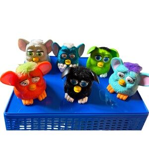 Colorful Furby Toy Collection vintage
